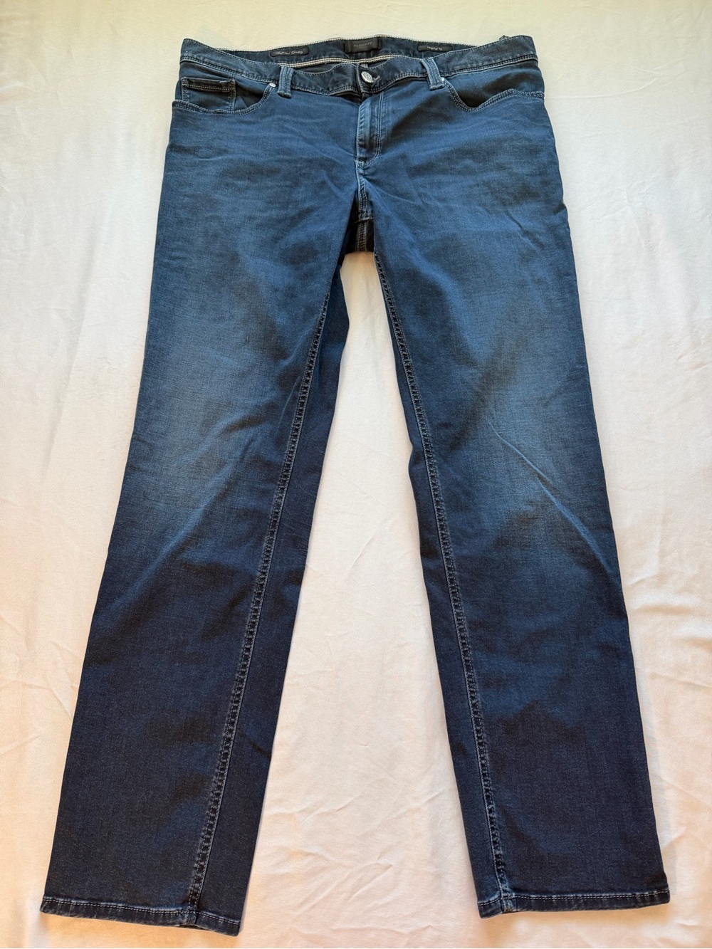 Men's Alberto Premium Straight Leg Jeans in Dark Blue